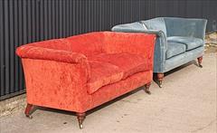 1910 Howard and Sons Baring sofa on turned legs _19.JPG